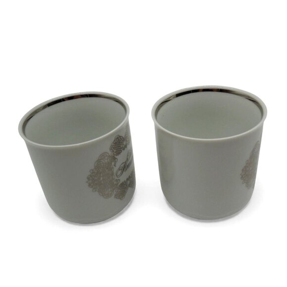House of GOEBEL Silver Anniversary Audrey Walters Porcelain Mug Set 1970s VTG - Picture 4 of 10